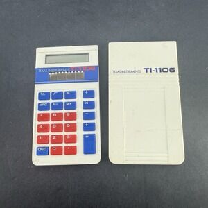Texas Instrument's TI-1106 Calculator Rare Collectible 1987 Solar Powered